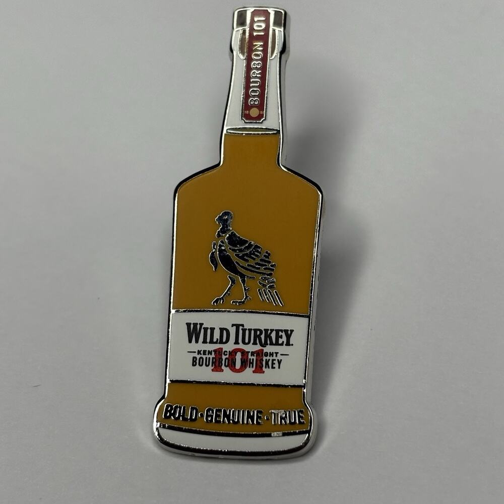 Wild Turkey 101 Kentucky Bottle Bourbon Whiskey Logo Lapel Pin